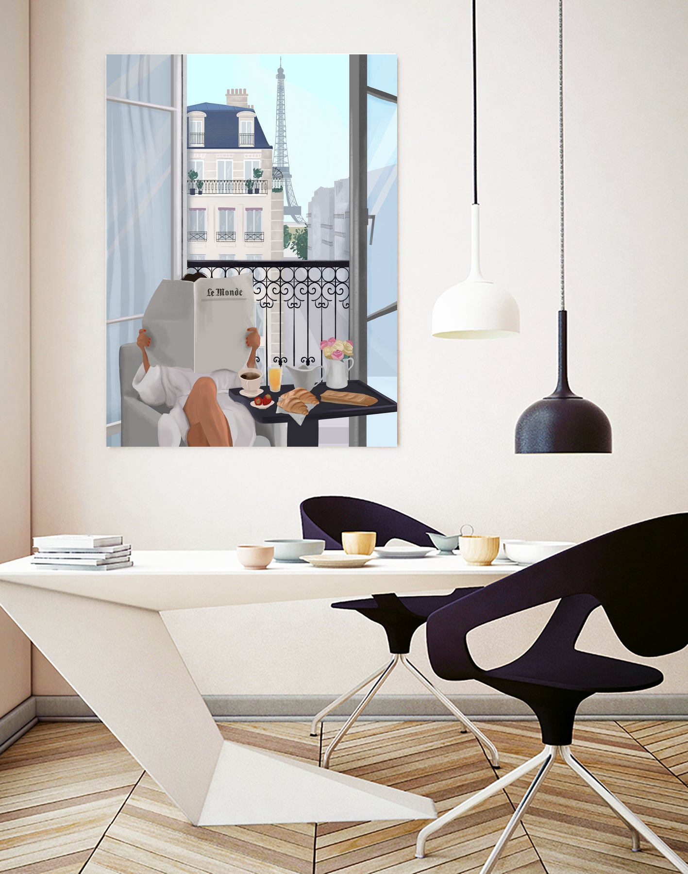Paris Balcony by Petra Lizde on GIANT ART - illustration  paris 