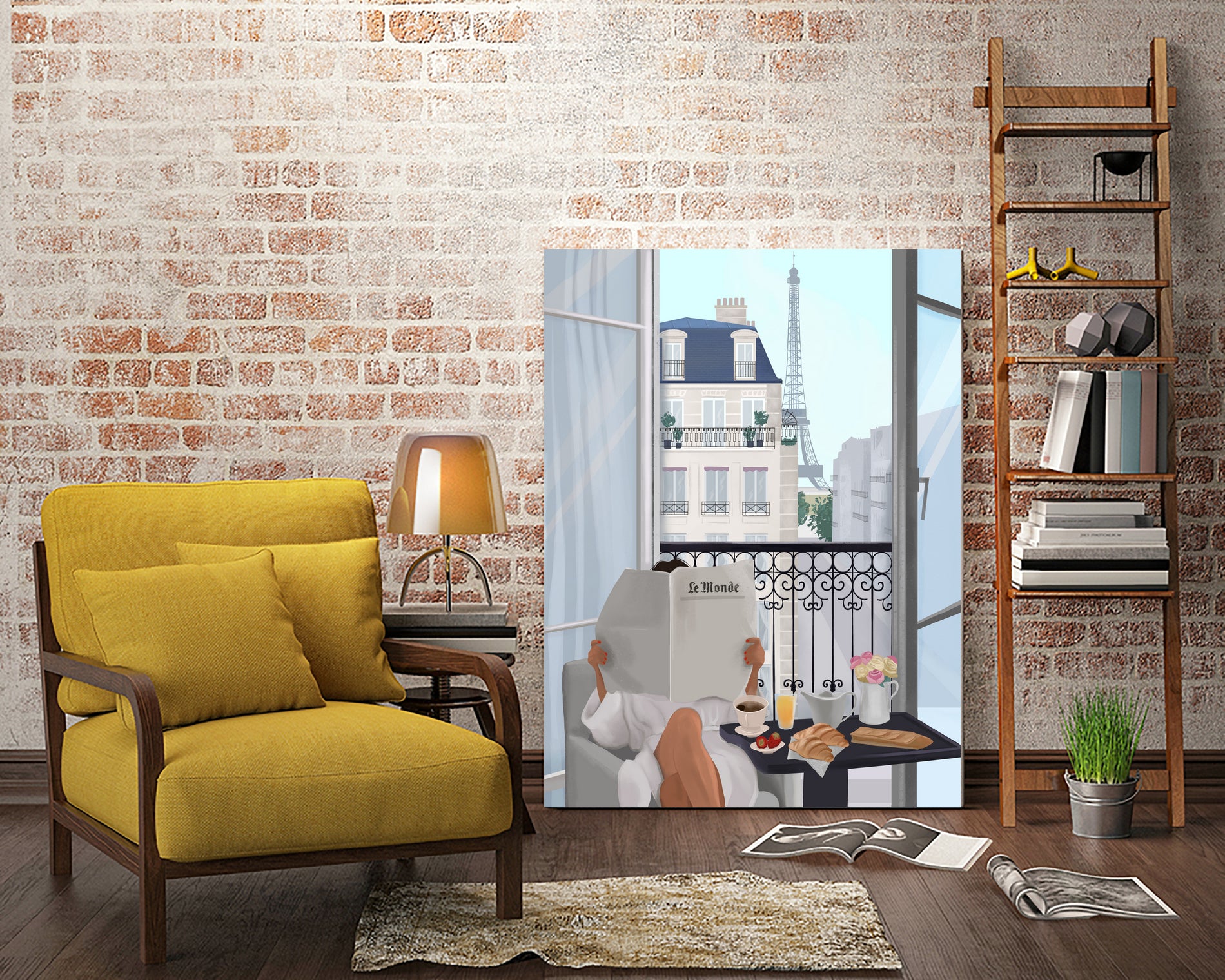 Paris Balcony by Petra Lizde on GIANT ART - illustration  paris 