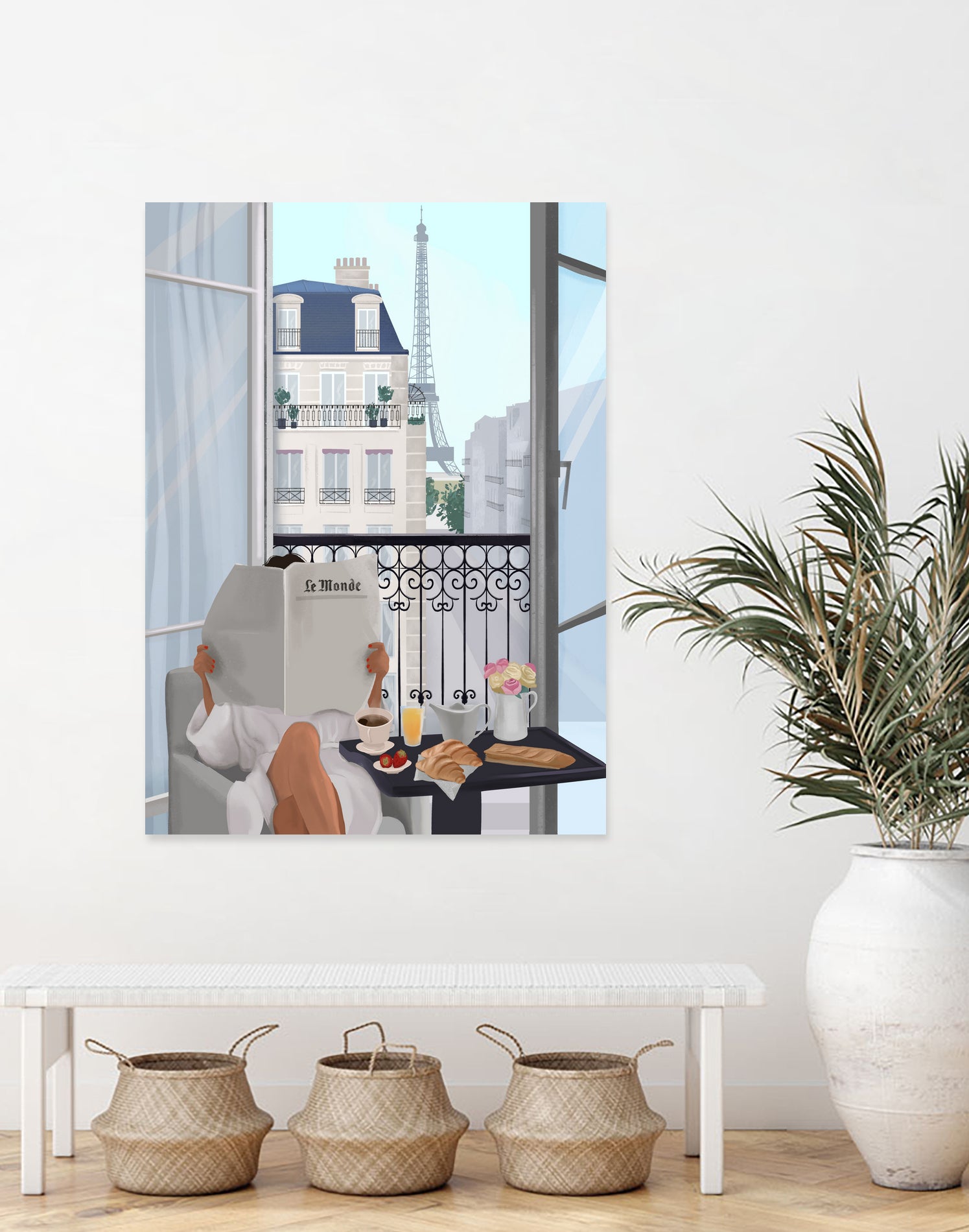 Paris Balcony by Petra Lizde on GIANT ART - illustration  paris 