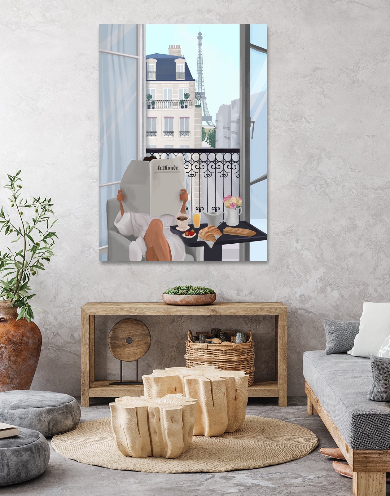 Paris Balcony by Petra Lizde on GIANT ART - illustration  paris 