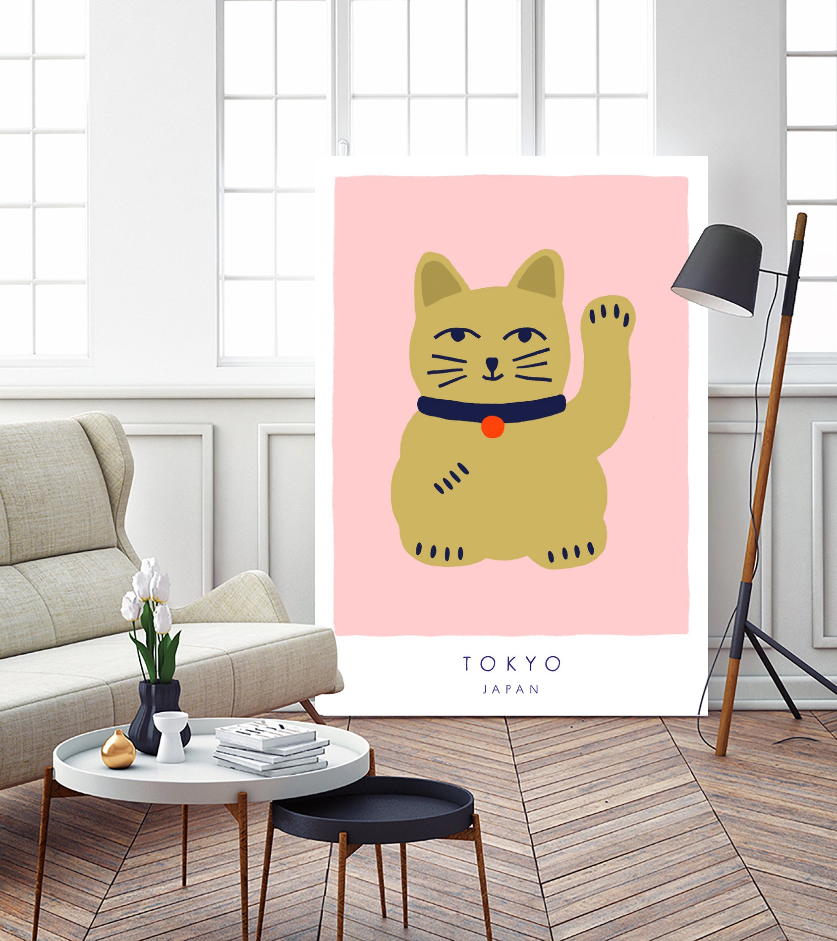 Maneki Neko a¬Ä¬ì Lucky Cat by Maren Gross on GIANT ART - animals cat