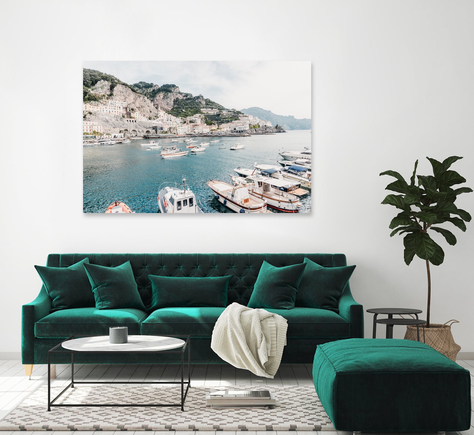 Amalfi coast with boats #2 by Photolovers on GIANT ART - landscape harmony