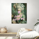 Marie Antoinette Dont Rush Me by Talitha McQueen on GIANT ART - pink contemporary  human face,flower,text,clothing,painting,doll,poster,person,fashion,flowers,flora,floral,botanical,flowers and plants,botanicals,word,words,painted,paint,painterly,people,portrait,figurative