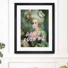 Marie Antoinette Dont Rush Me by Talitha McQueen on GIANT ART - pink contemporary  human face,flower,text,clothing,painting,doll,poster,person,fashion,flowers,flora,floral,botanical,flowers and plants,botanicals,word,words,painted,paint,painterly,people,portrait,figurative