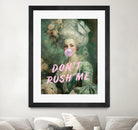 Marie Antoinette Dont Rush Me by Talitha McQueen on GIANT ART - pink contemporary  human face,flower,text,clothing,painting,doll,poster,person,fashion,flowers,flora,floral,botanical,flowers and plants,botanicals,word,words,painted,paint,painterly,people,portrait,figurative