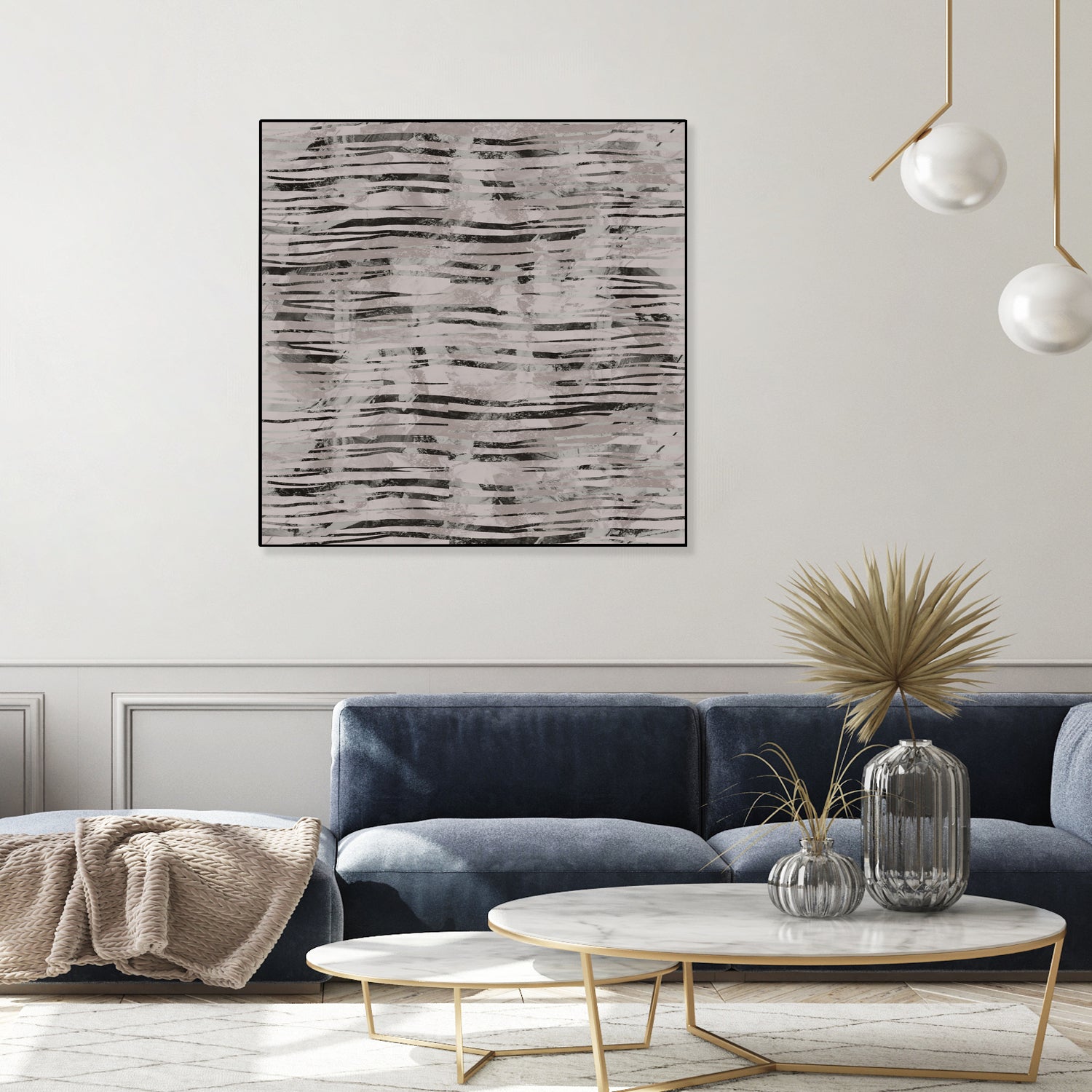 Minimal Organic Wavy Lines 7 by cartissi on GIANT ART - abstract sketch