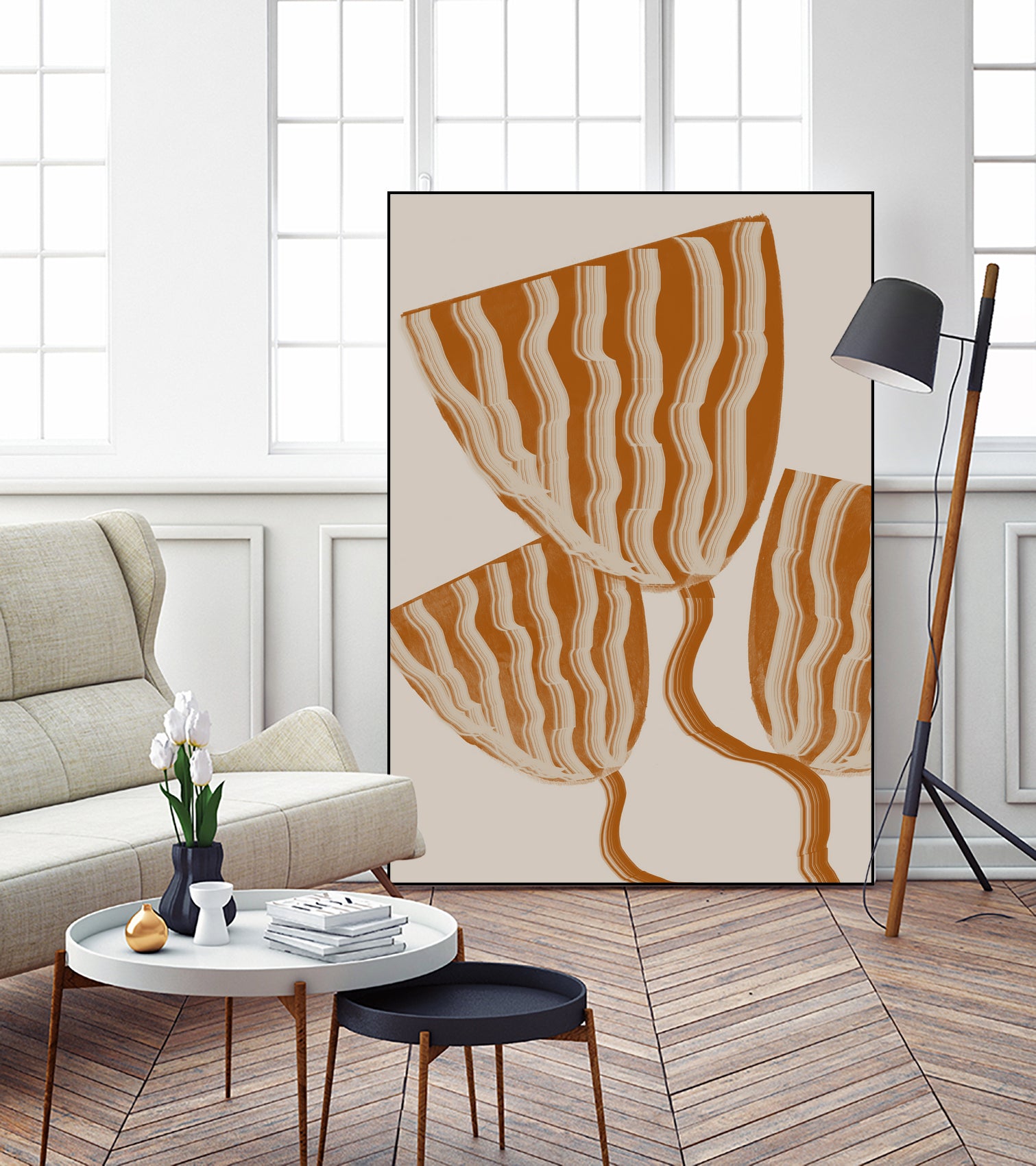 Modern Flowers by THE MIUUS STUDIO on GIANT ART - botanical flower 