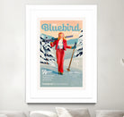 The Bluebird Daily Pinup Ski Art by The Whiskey Ginger on GIANT ART - figurative text