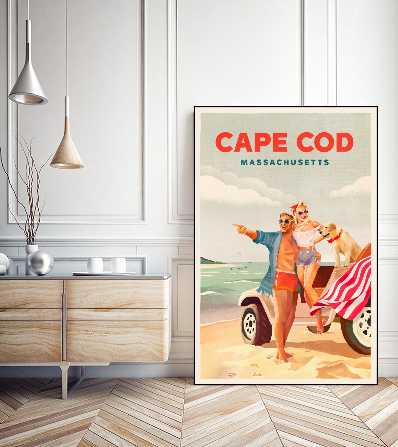 Cape Cod Massachusetts Summer Beach Art by The Whiskey Ginger on GIANT ART - figurative blonde