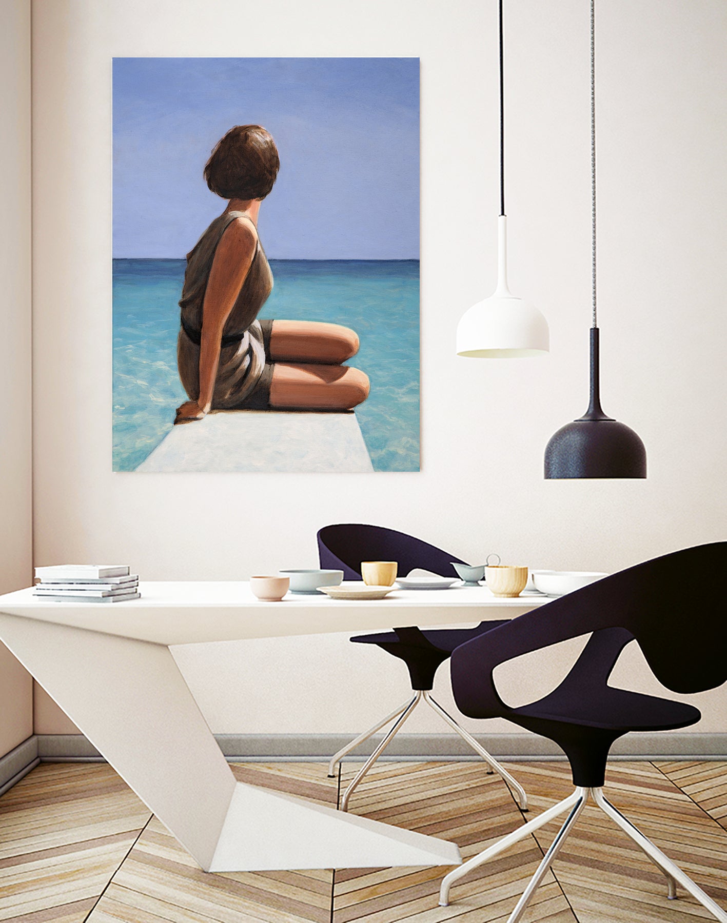 Sea View by Sarah Morrissette on GIANT ART - figuative looking away