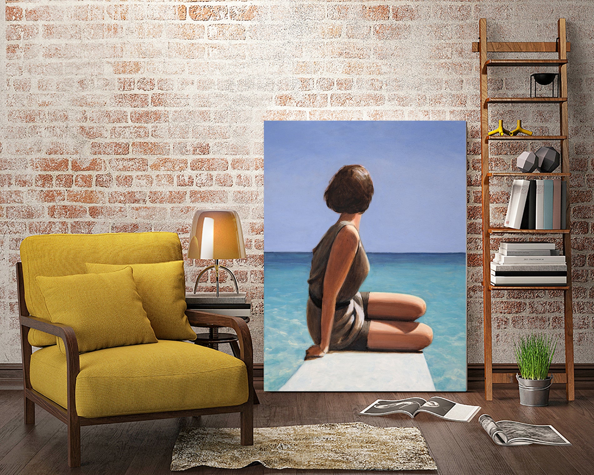 Sea View by Sarah Morrissette on GIANT ART - figuative looking away