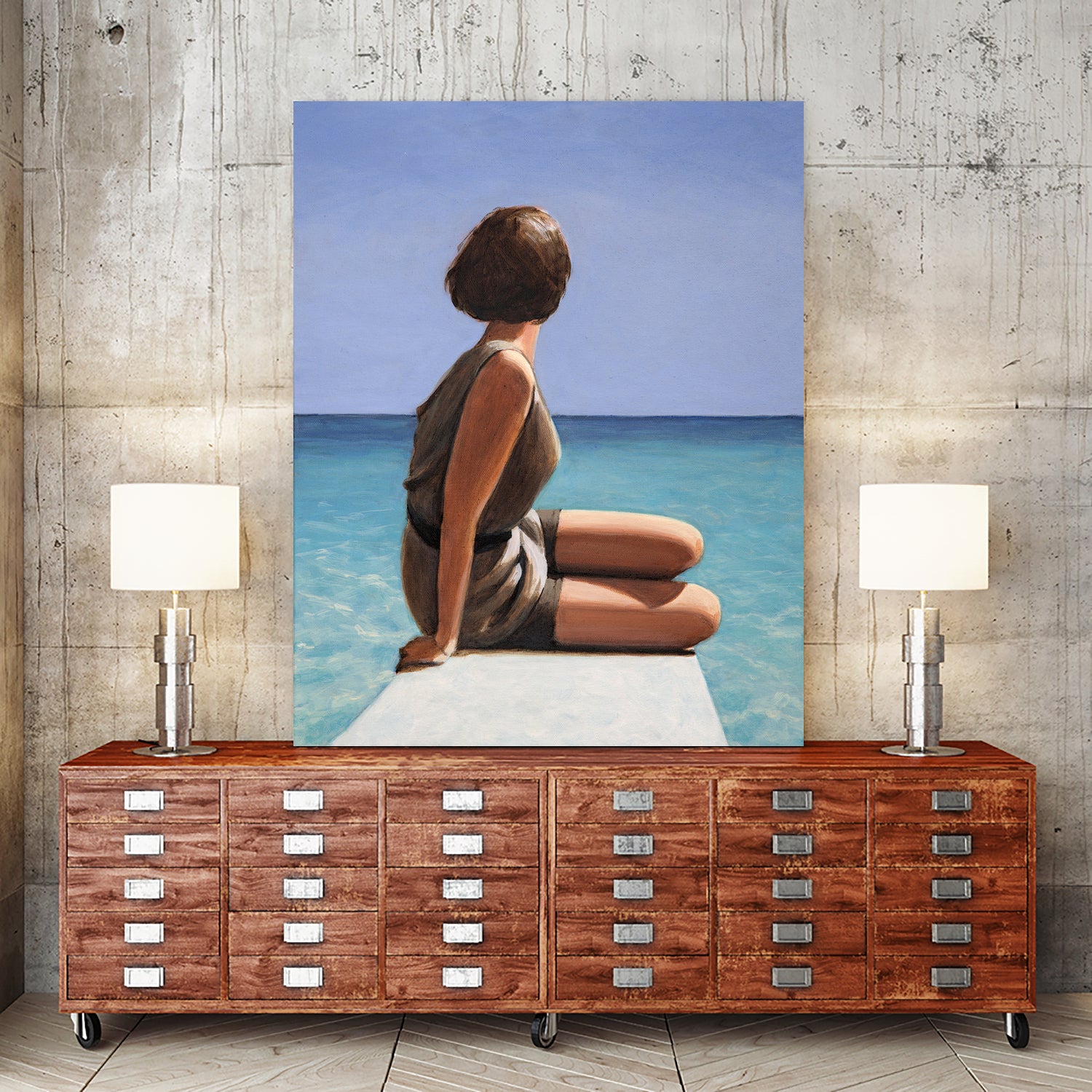 Sea View by Sarah Morrissette on GIANT ART - figuative looking away