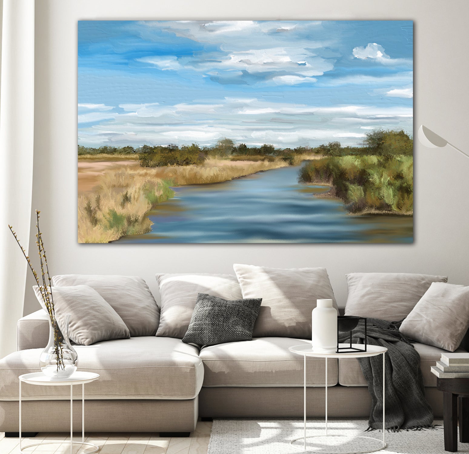 River of Reeds, Botswana by Jenna Alheit on GIANT ART - green landscape 