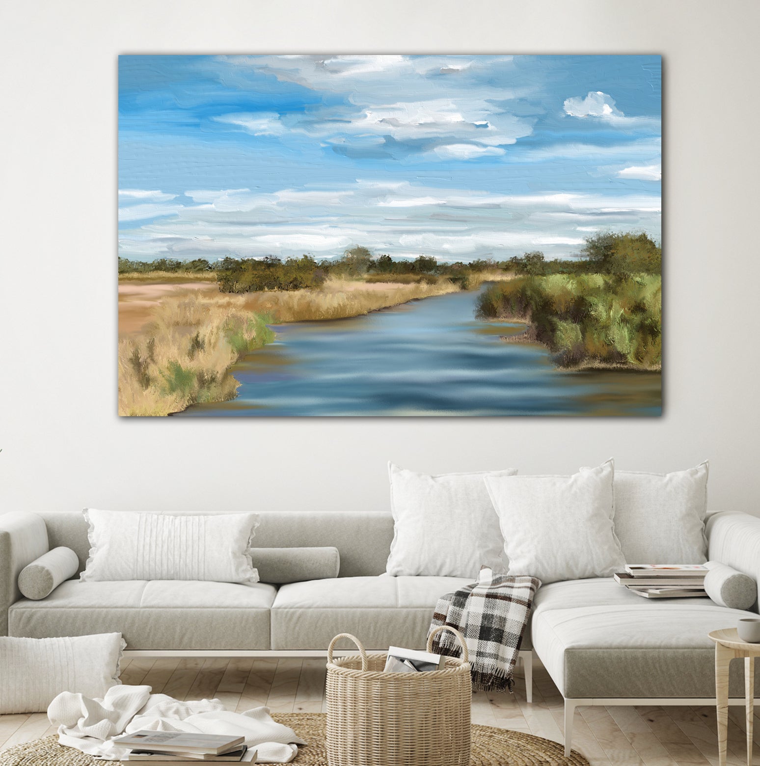 River of Reeds, Botswana by Jenna Alheit on GIANT ART - green landscape 