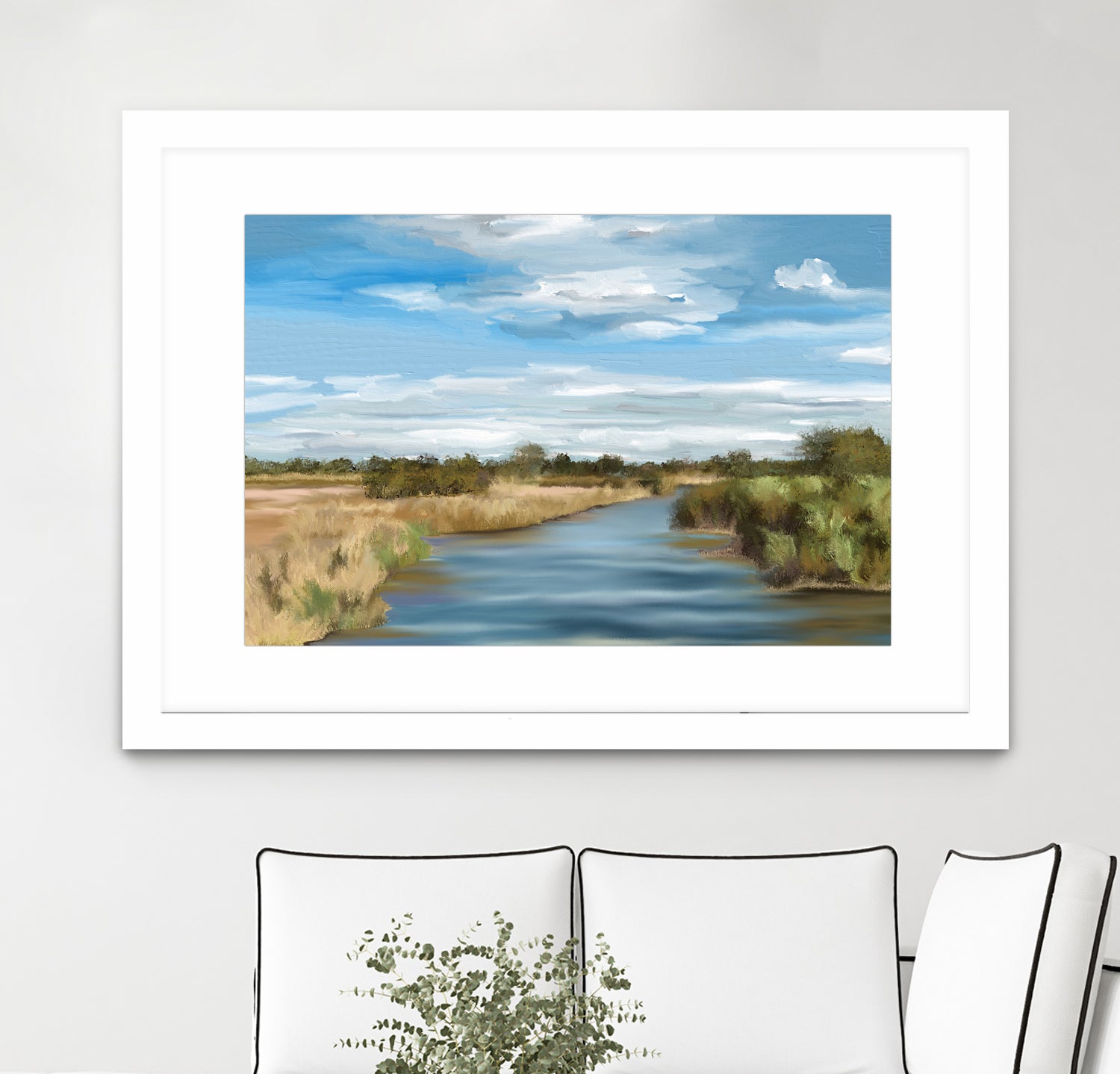 River of Reeds, Botswana by Jenna Alheit on GIANT ART - green landscape 
