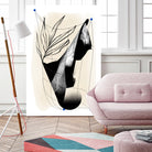 Which Came First by Jilli Darling  on GIANT ART - abstract abstract, bold, white, grey, gray, calm, painting, print,  wallart,  wall art,  energetic, colourful, graphic print, illustration, soft, brush strokes, cute, prints, home decor, beige, black, drawing