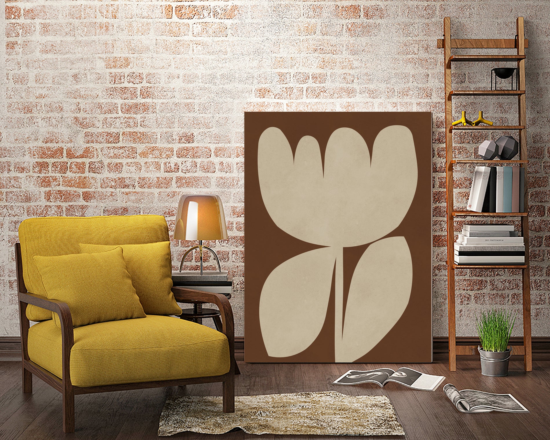 Beige Blossom Shapes by Vitor Costa on GIANT ART - 9001 illustration