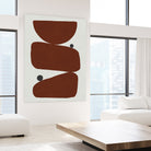 Brown expressionism  by Victor Costa on GIANT ART - red shapes burgundy 