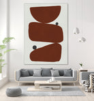 Brown expressionism  by Victor Costa on GIANT ART - red shapes burgundy 