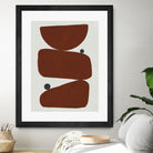 Brown expressionism  by Victor Costa on GIANT ART - red shapes burgundy 