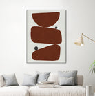 Brown expressionism  by Victor Costa on GIANT ART - red shapes burgundy 