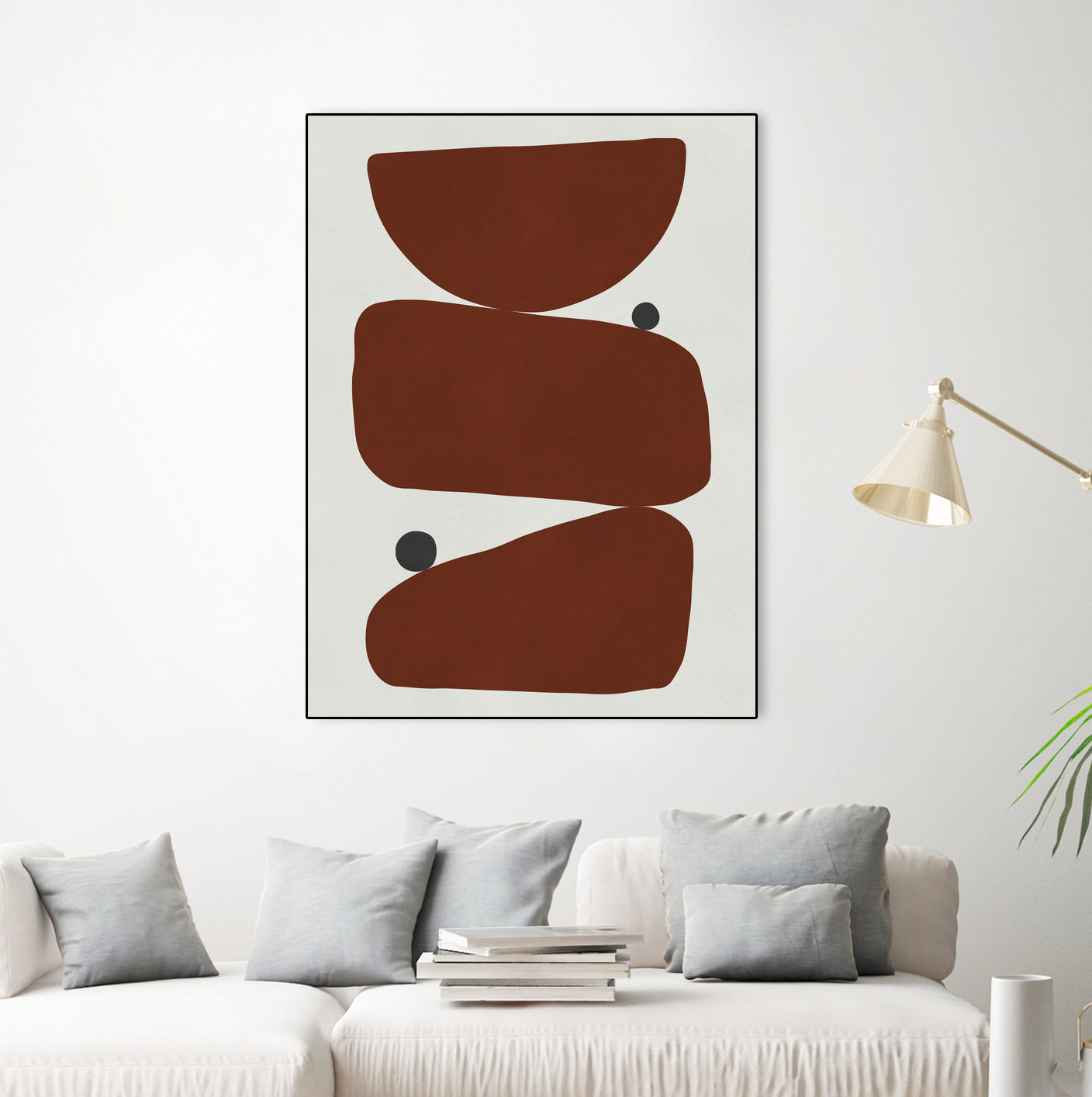 Brown expressionism  by Victor Costa on GIANT ART - red shapes burgundy 