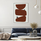 Brown expressionism  by Victor Costa on GIANT ART - red shapes burgundy 