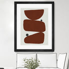 Brown expressionism  by Victor Costa on GIANT ART - red shapes burgundy 