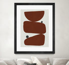 Brown expressionism  by Victor Costa on GIANT ART - red shapes burgundy 