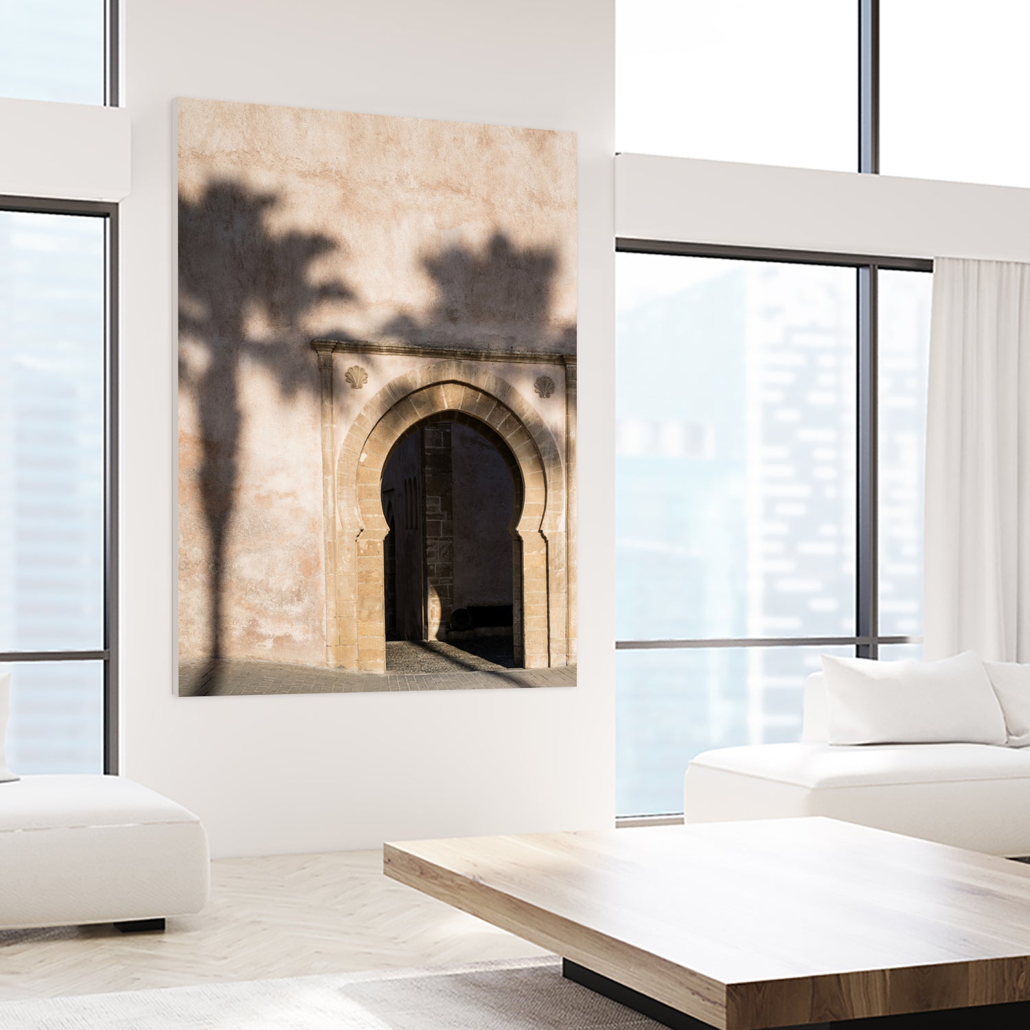 Shadow of a palm tree in Morocco by Photolovers on GIANT ART - mediterranean architecture photography mediterranean architecture