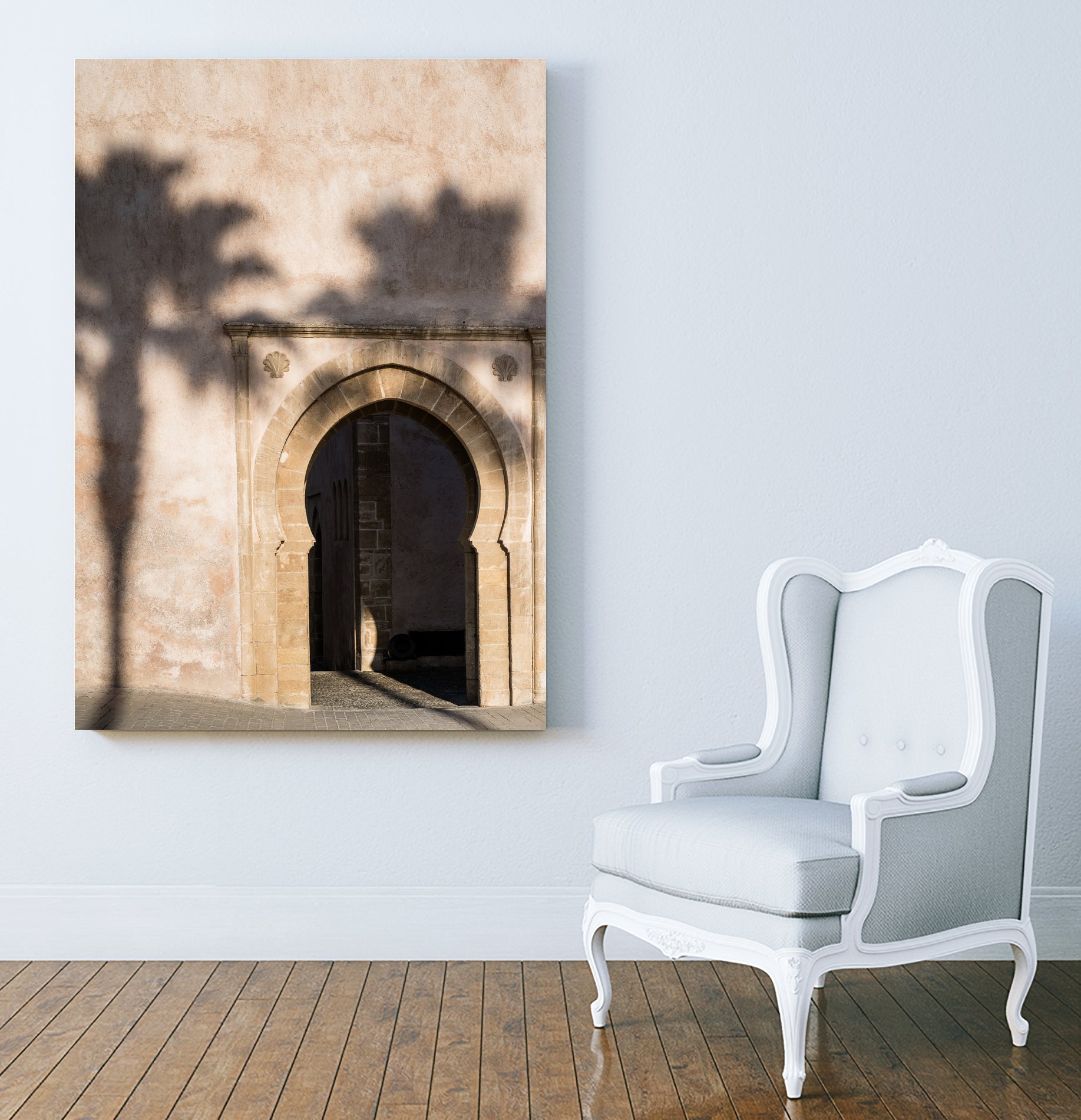 Shadow of a palm tree in Morocco by Photolovers on GIANT ART - mediterranean architecture photography mediterranean architecture