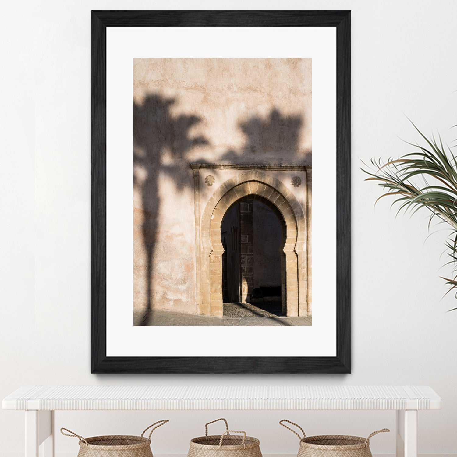 Shadow of a palm tree in Morocco by Photolovers on GIANT ART - mediterranean architecture photography mediterranean architecture