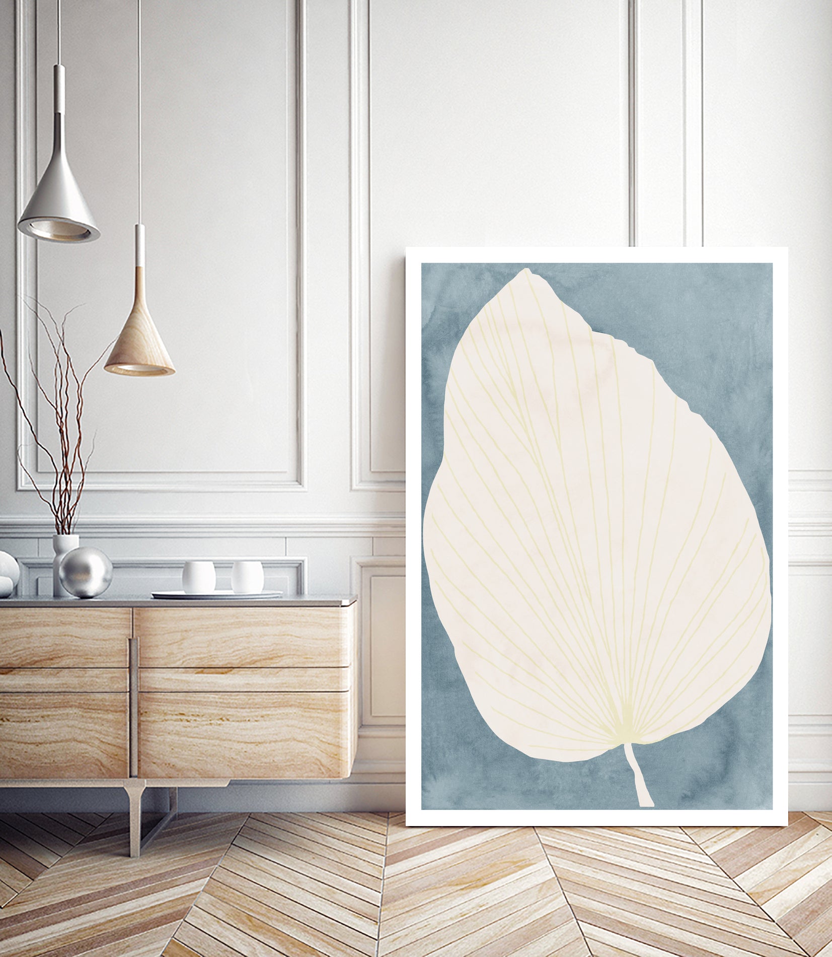 Illustration Of A Large Leaf by Casa cartissi on GIANT ART - illustration minimalist art