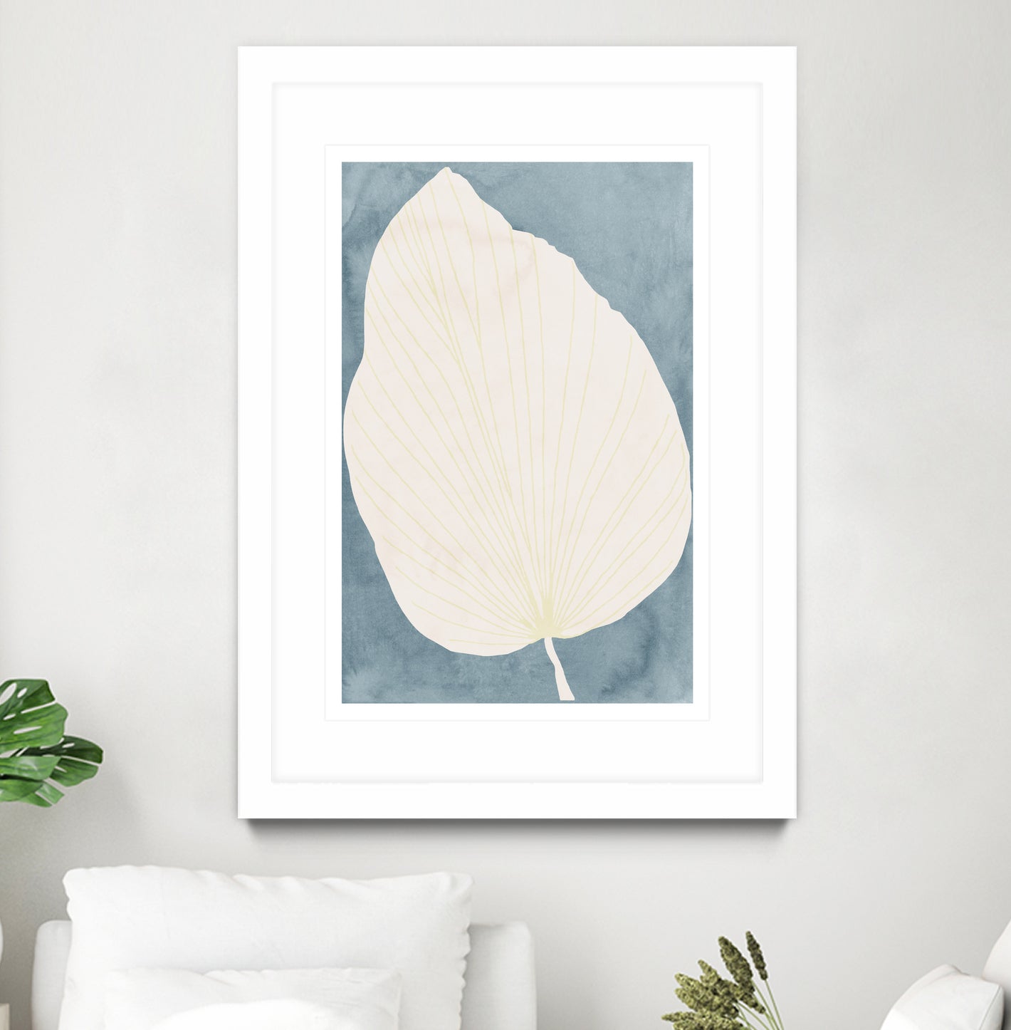 Illustration Of A Large Leaf by Casa cartissi on GIANT ART - illustration minimalist art