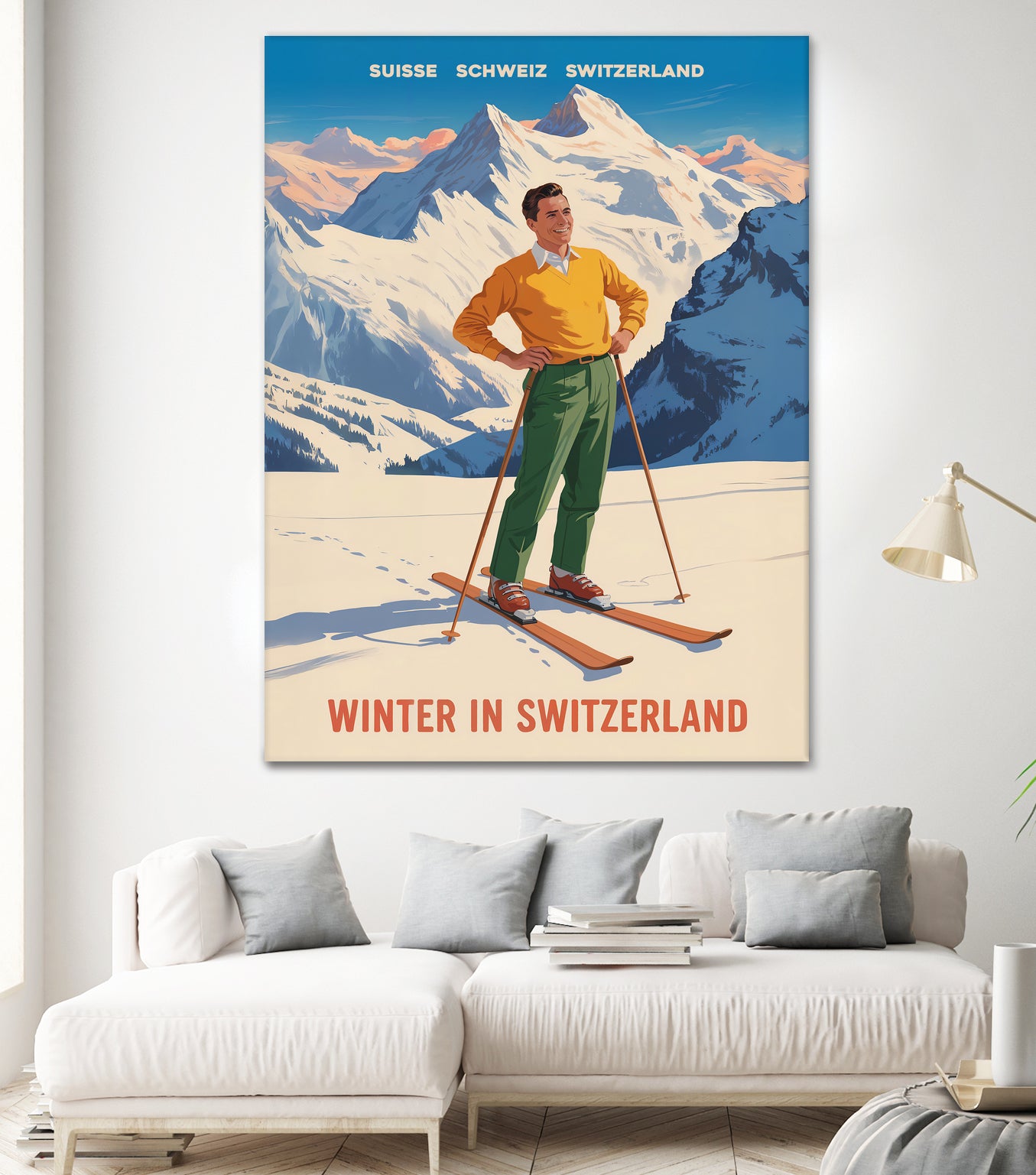 Swiss Alpine Bliss by Andreas Magnusson on GIANT ART - places vintage travel poster