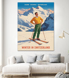 Swiss Alpine Bliss by Andreas Magnusson on GIANT ART - places vintage travel poster