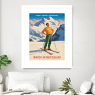 Swiss Alpine Bliss by Andreas Magnusson on GIANT ART - places vintage travel poster
