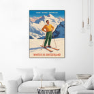 Swiss Alpine Bliss by Andreas Magnusson on GIANT ART - places vintage travel poster