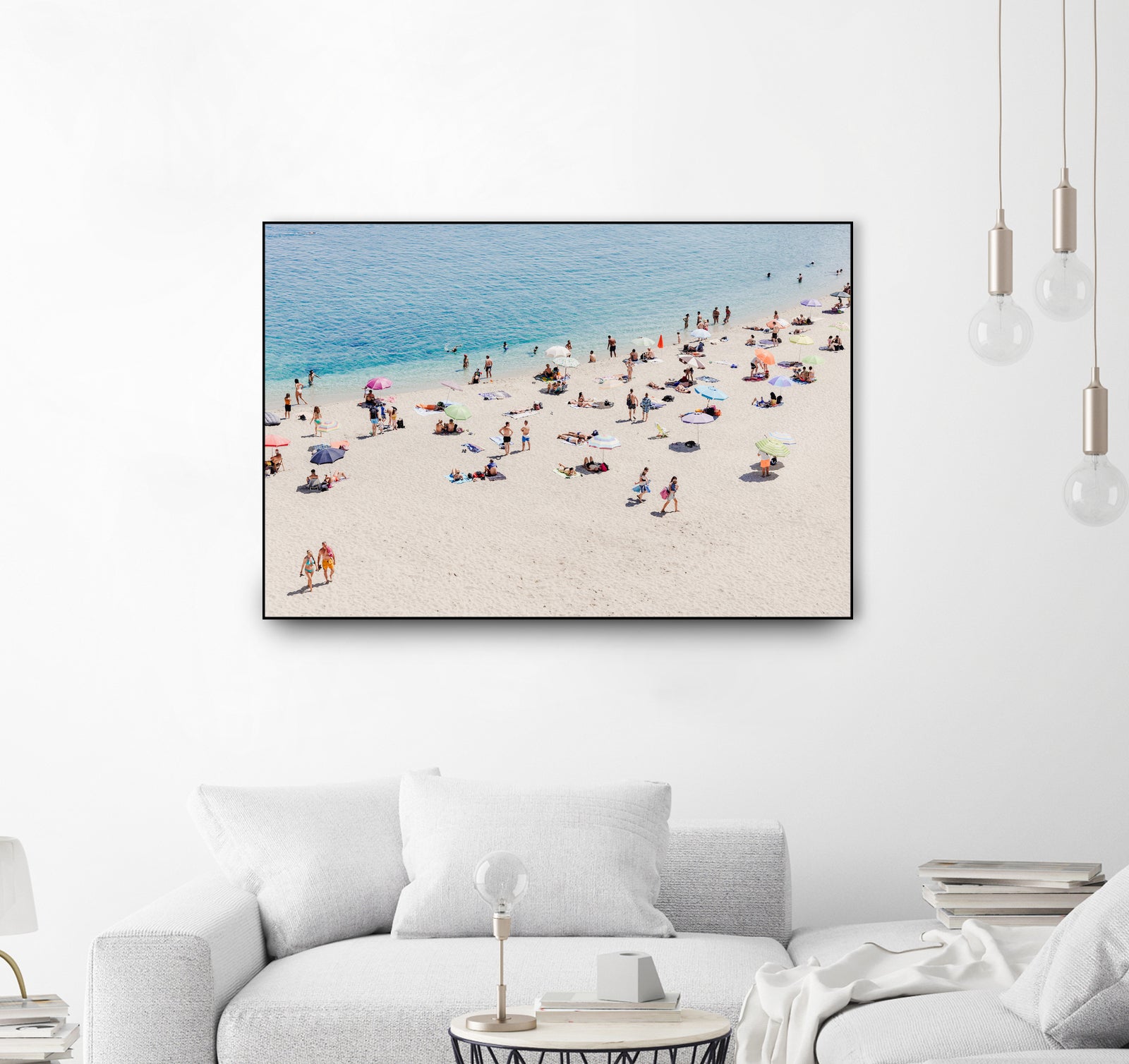 Tropea beach in the Summer by Photolovers on GIANT ART - umbrella photography umbrella