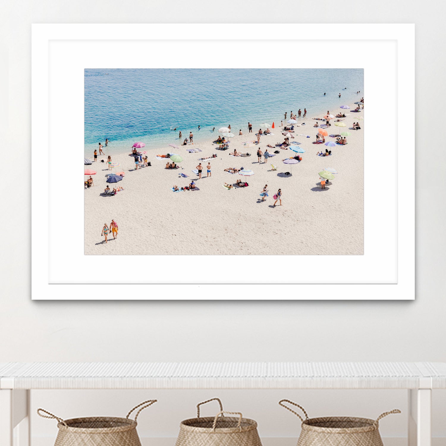 Tropea beach in the Summer by Photolovers on GIANT ART - umbrella photography umbrella