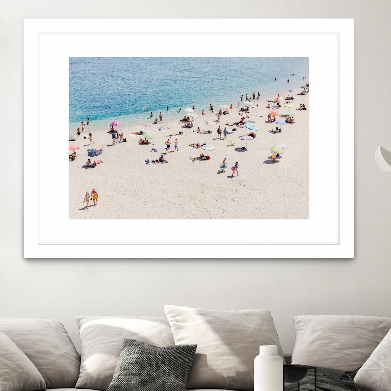 Tropea beach in the Summer by Photolovers on GIANT ART - umbrella photography umbrella