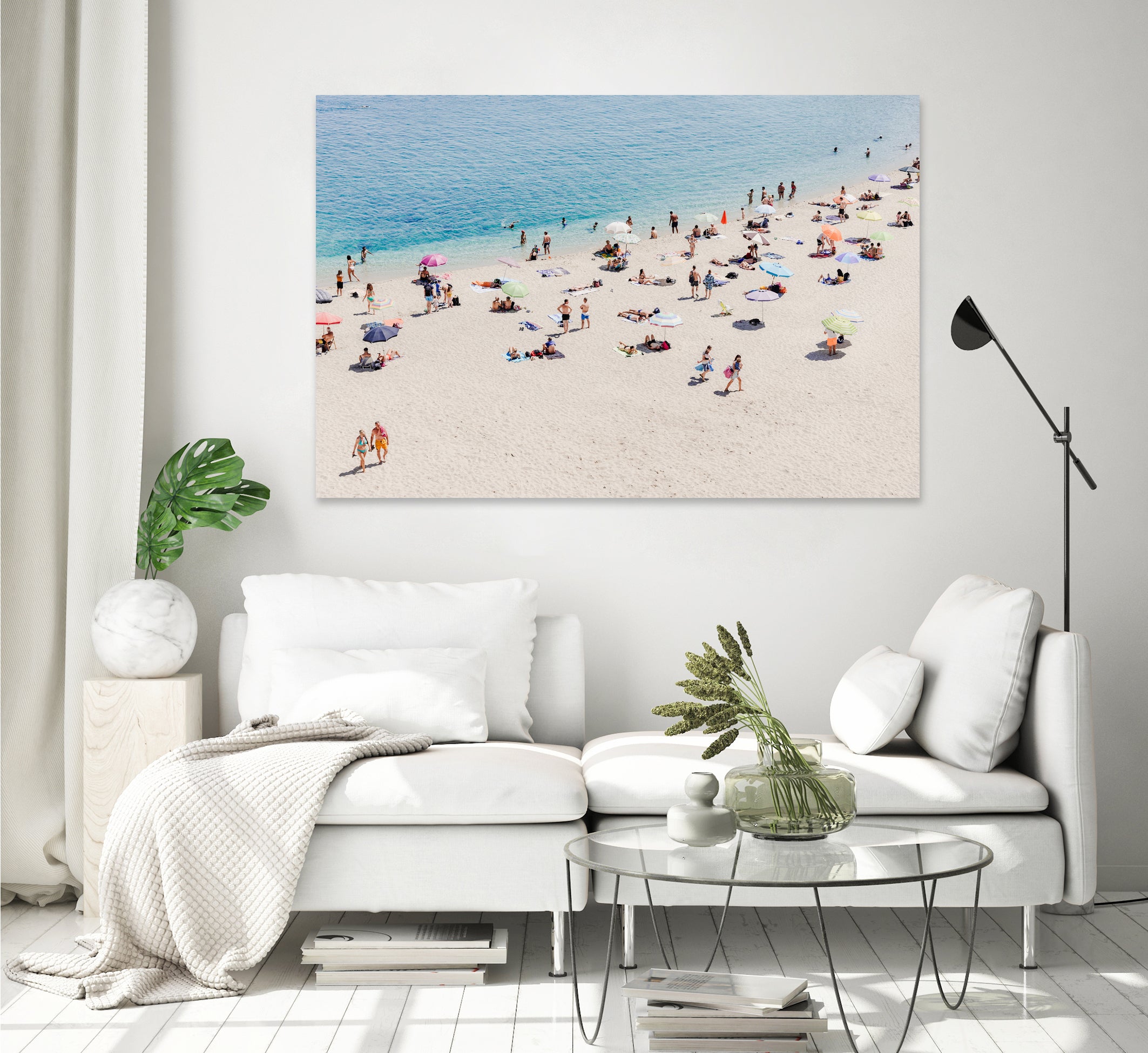 Tropea beach in the Summer by Photolovers on GIANT ART - umbrella photography umbrella