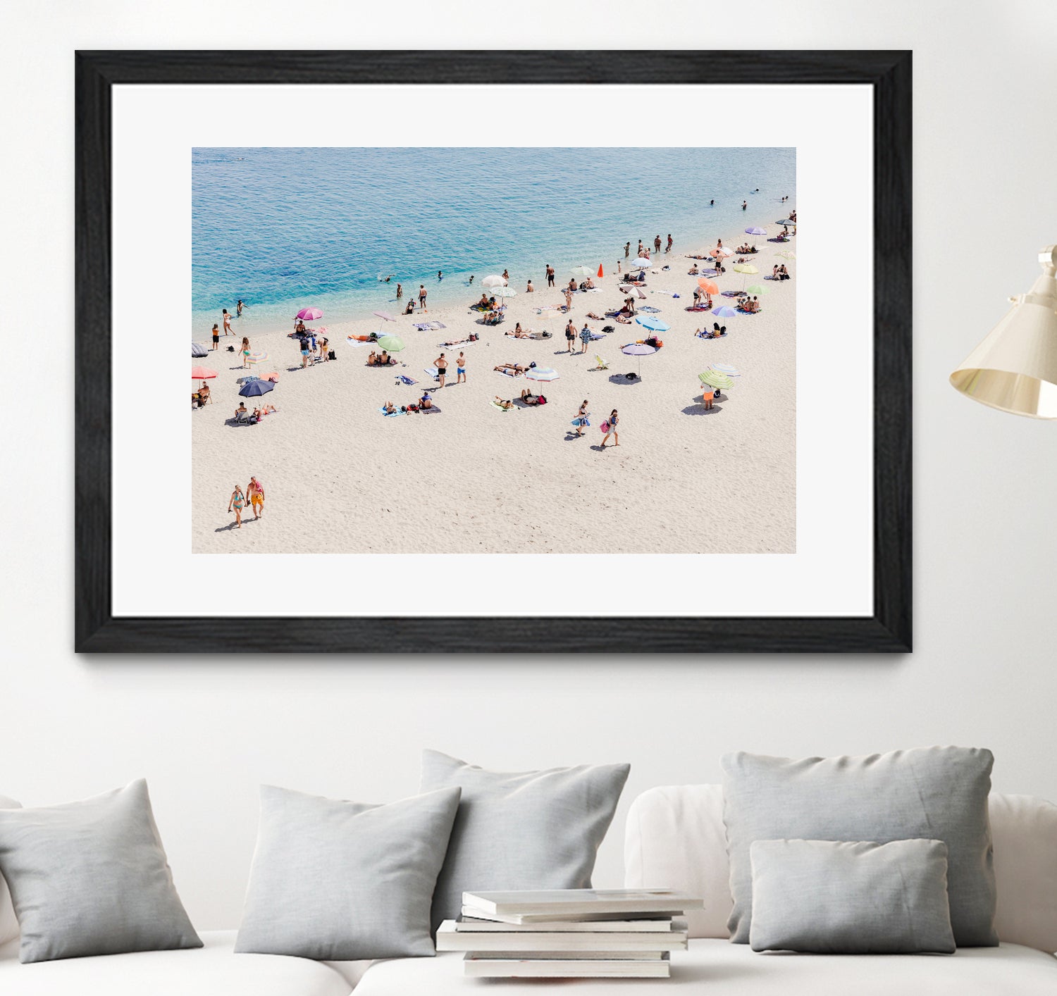 Tropea beach in the Summer by Photolovers on GIANT ART - umbrella photography umbrella