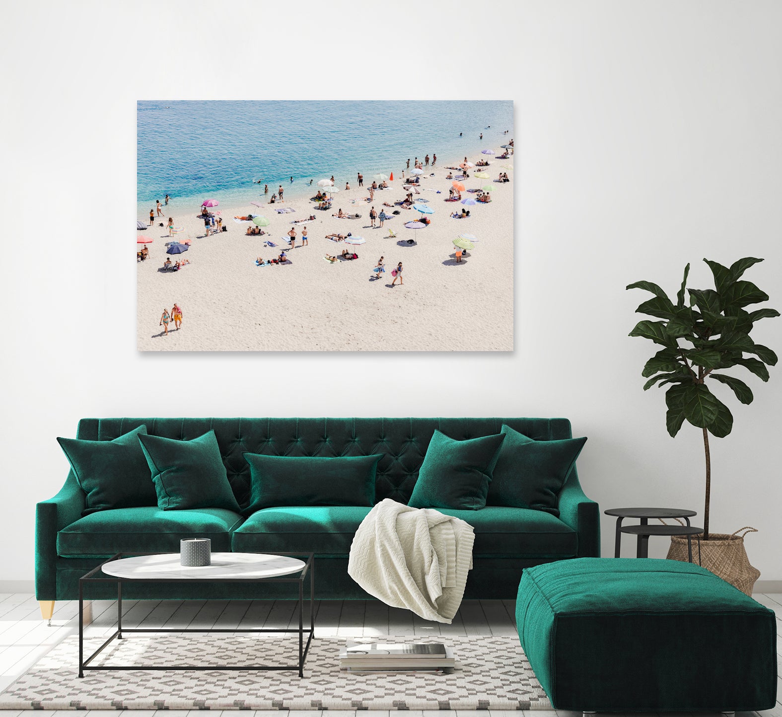 Tropea beach in the Summer by Photolovers on GIANT ART - umbrella photography umbrella