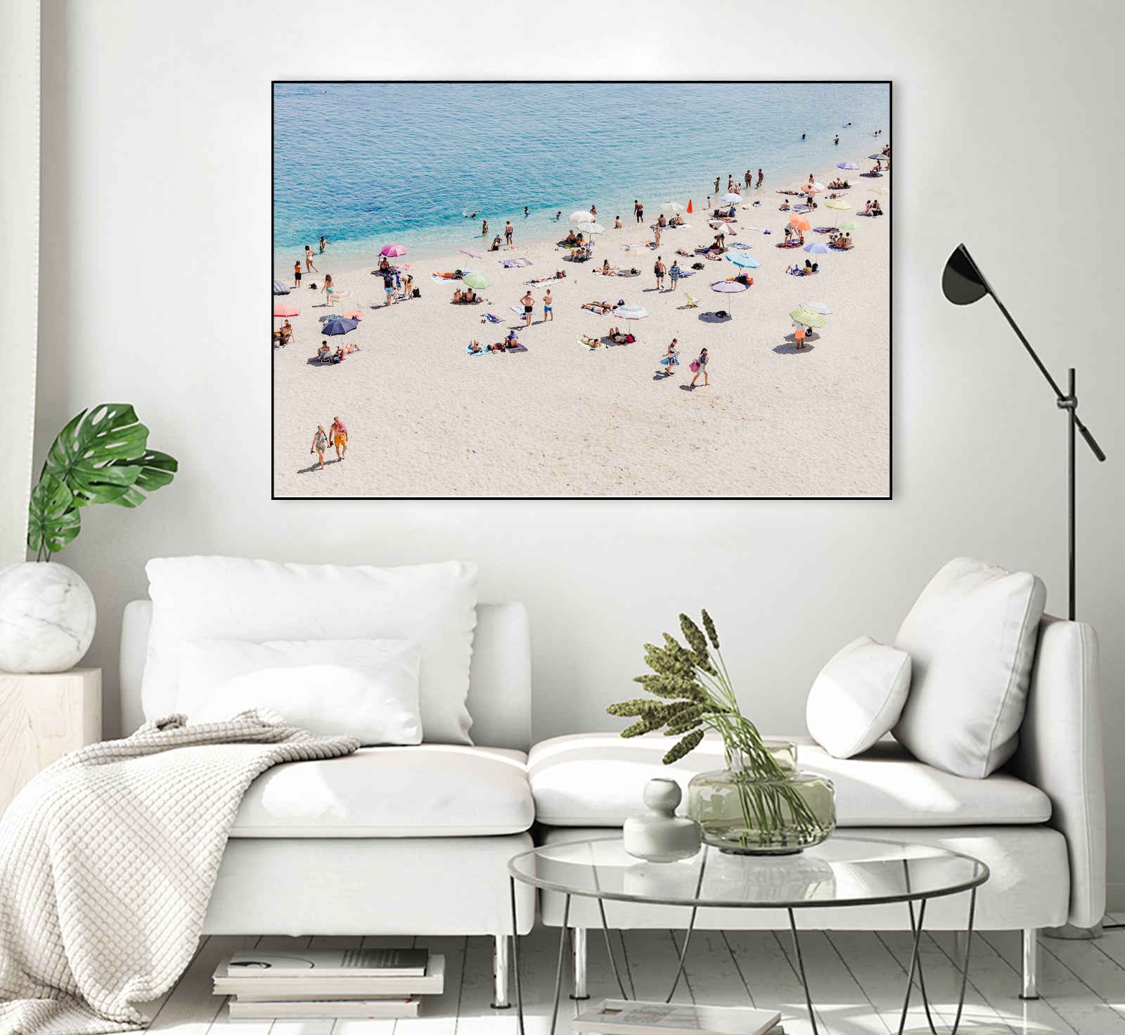 Tropea beach in the Summer by Photolovers on GIANT ART - umbrella photography umbrella