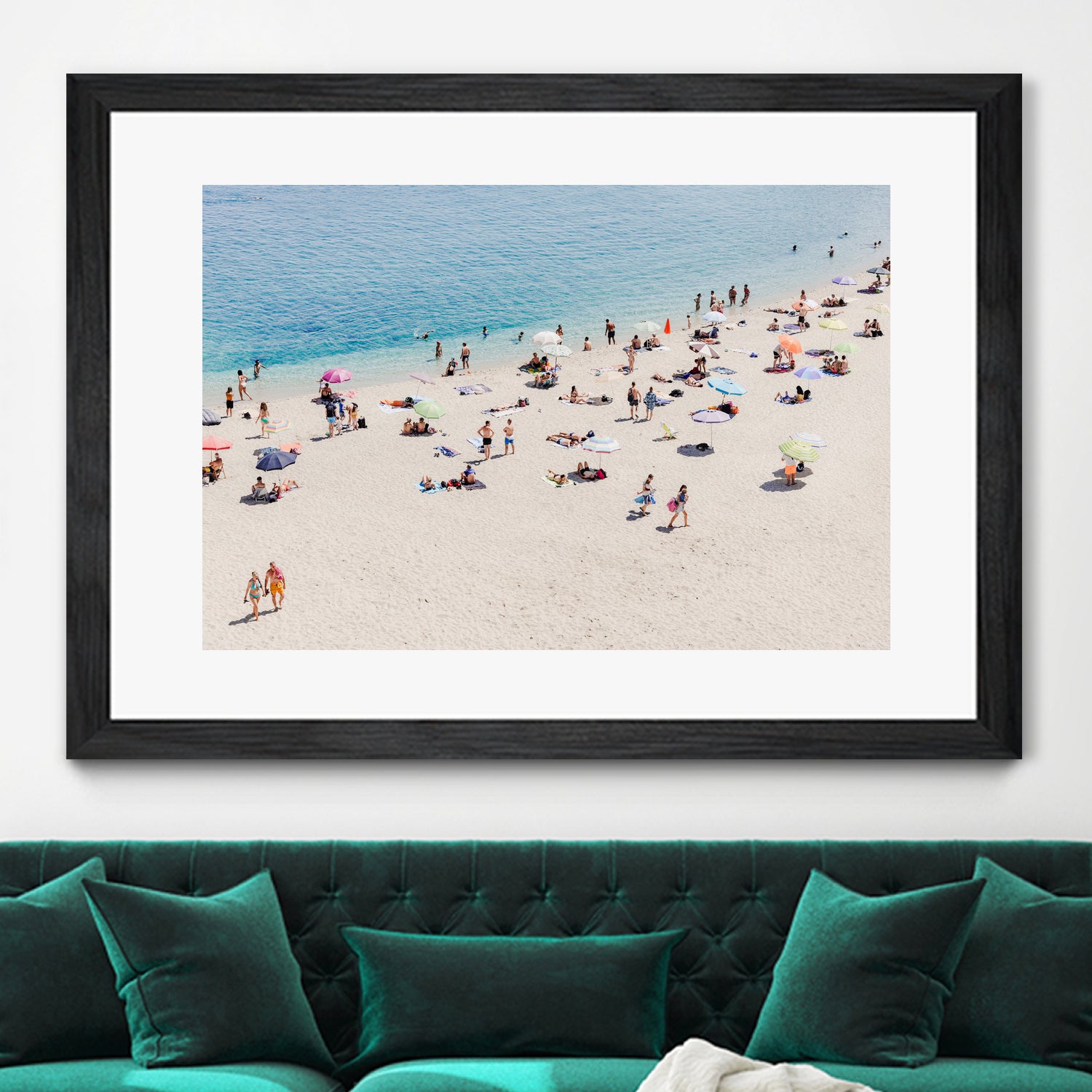 Tropea beach in the Summer by Photolovers on GIANT ART - umbrella photography umbrella