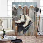 Schlittschuhe am Zaun by Ohkimiko on GIANT ART -  schlittschuhe