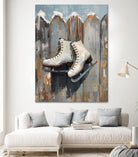 Schlittschuhe am Zaun by Ohkimiko on GIANT ART -  schlittschuhe