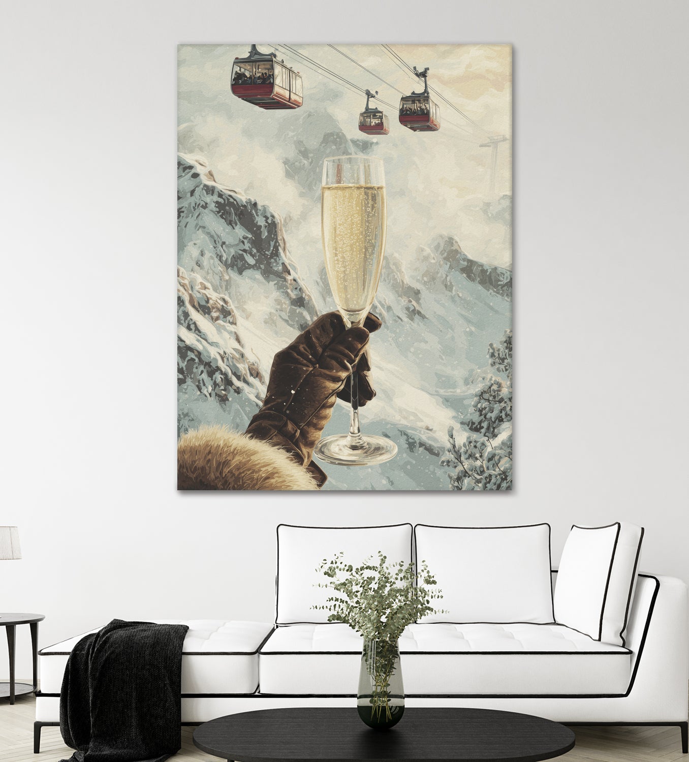 Bubbly Skiing by Andreas Magnusson on GIANT ART - figurative champagne