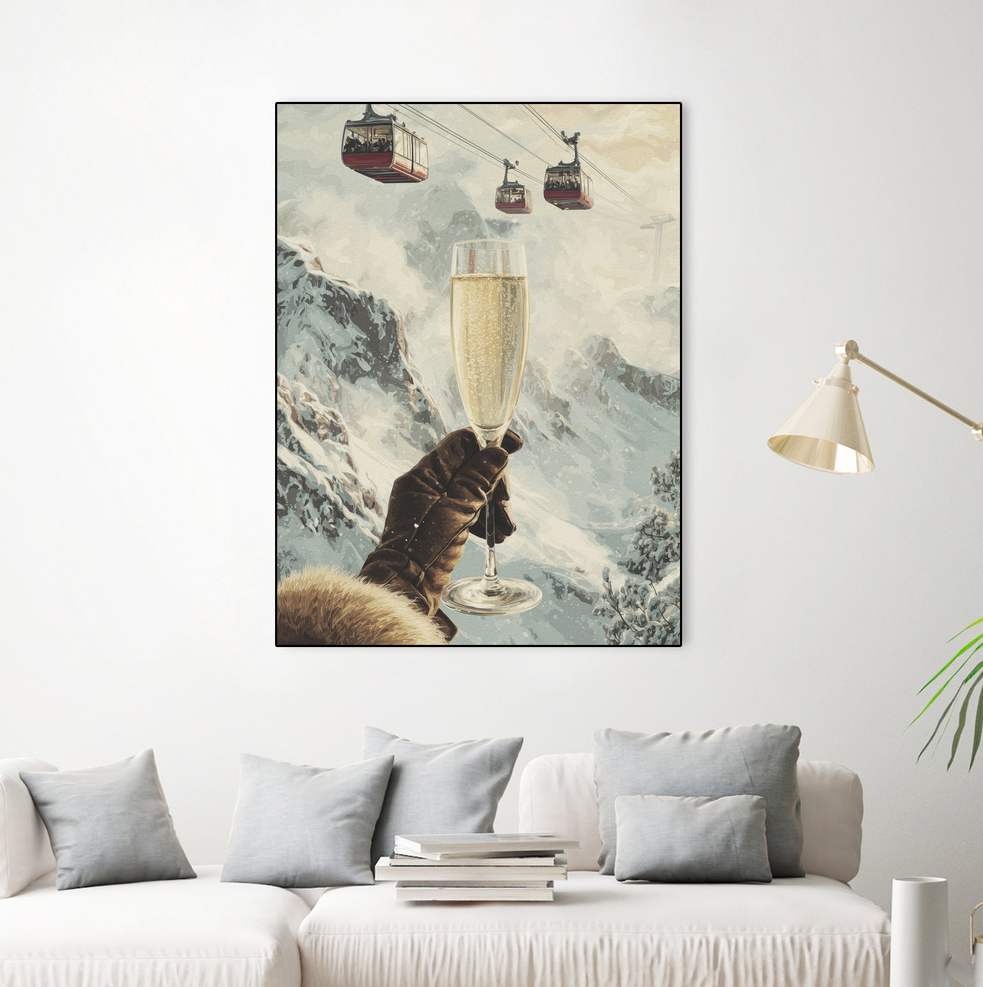 Bubbly Skiing by Andreas Magnusson on GIANT ART - figurative champagne